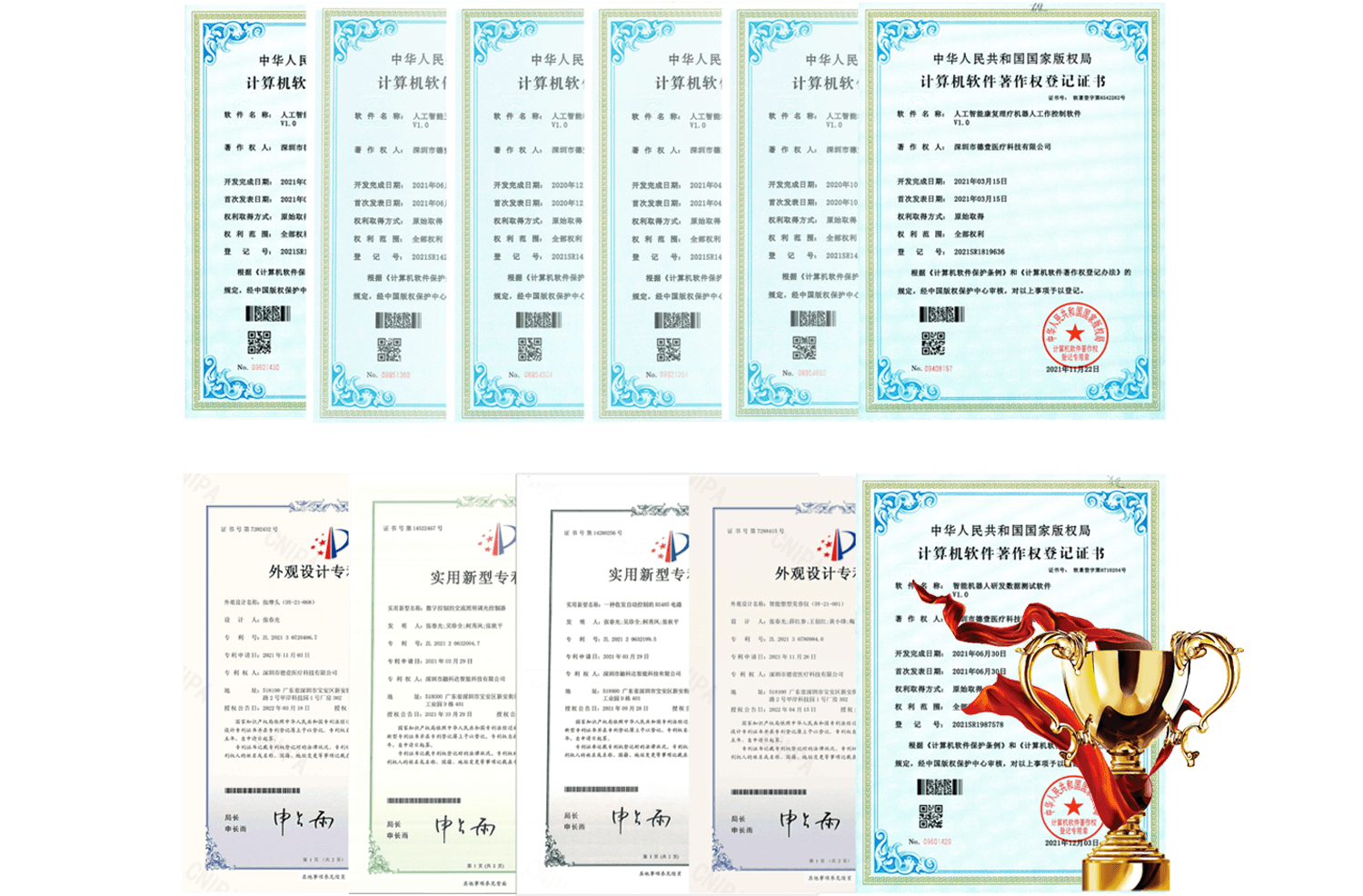 AI Massage with heat compression certificates